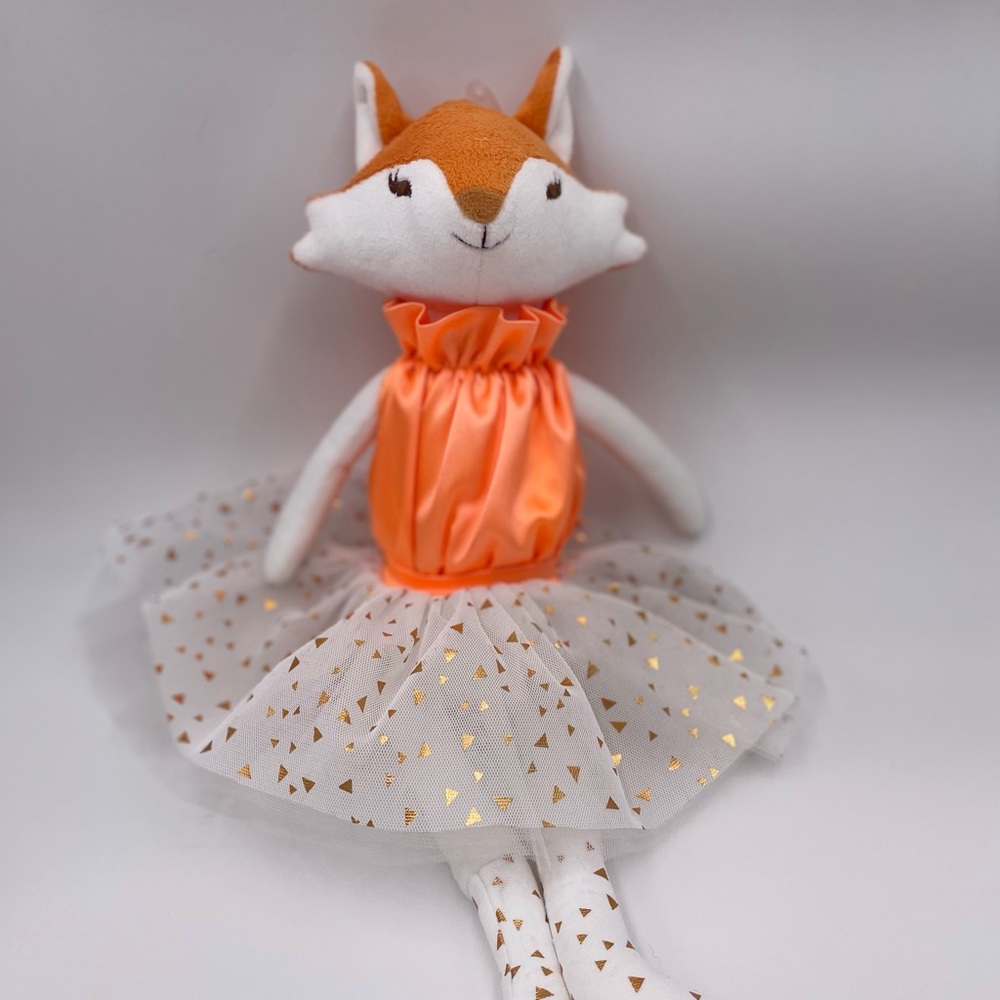 Adorable Hand Made Ballerina Fox Plush Doll